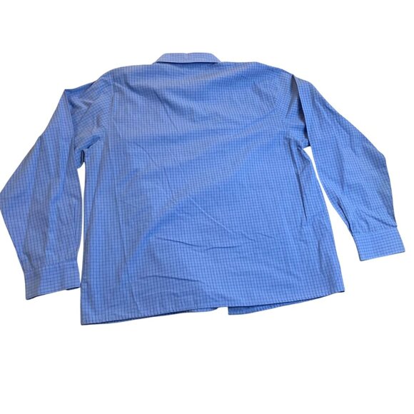 Yves St. Clair Womans Shirt Size 12 Blue Checkered Button-Up Long Sleeve Classic - Picture 2 of 7